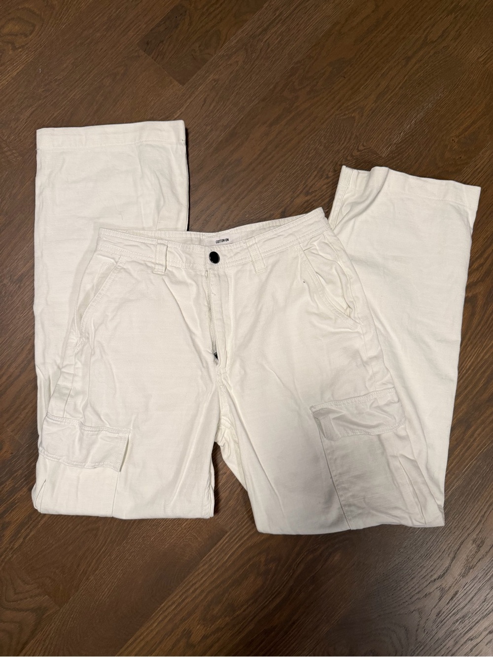 Cotton On Straight Leg Cargo Pants in White